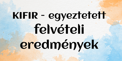 Végleges felvételi eredmények