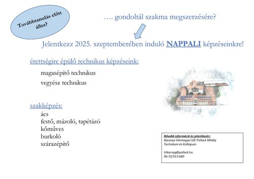 Nappali tagozatos képzéseink